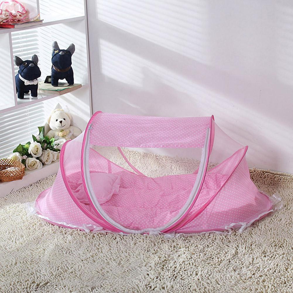 KFX-7924157 Teddy Small Tent Net Mosquito Cover with Cotton Pillow and Music Bag