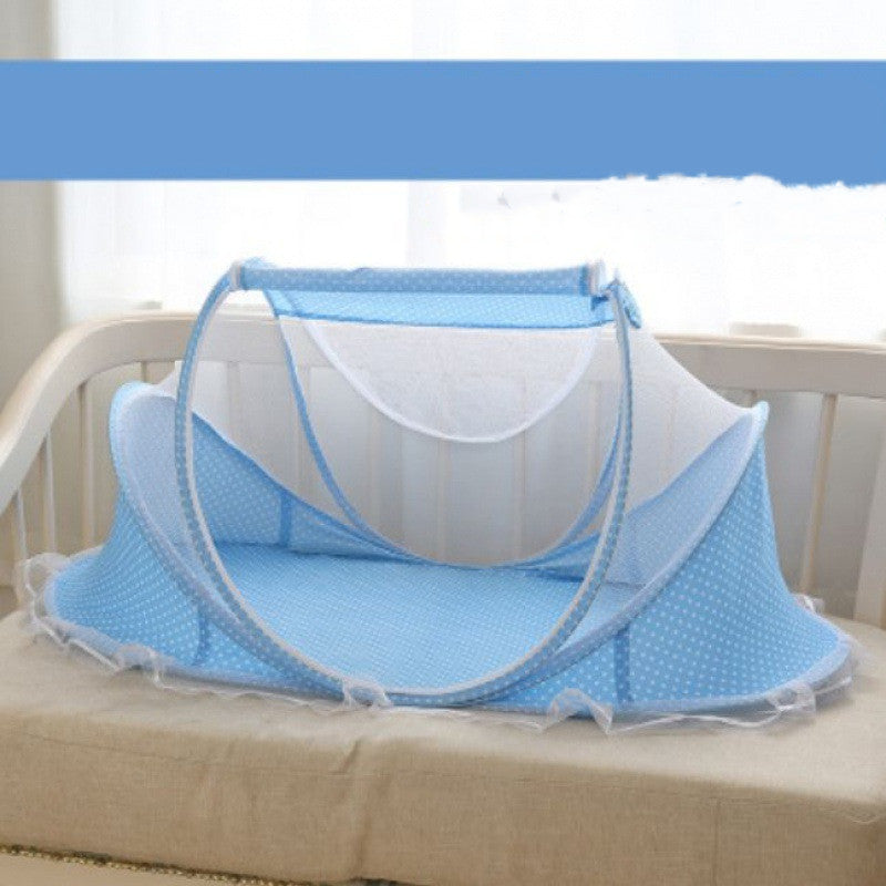 KFX-7924157 Teddy Small Tent Net Mosquito Cover with Cotton Pillow and Music Bag