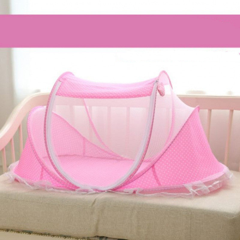KFX-7924157 Teddy Small Tent Net Mosquito Cover with Cotton Pillow and Music Bag