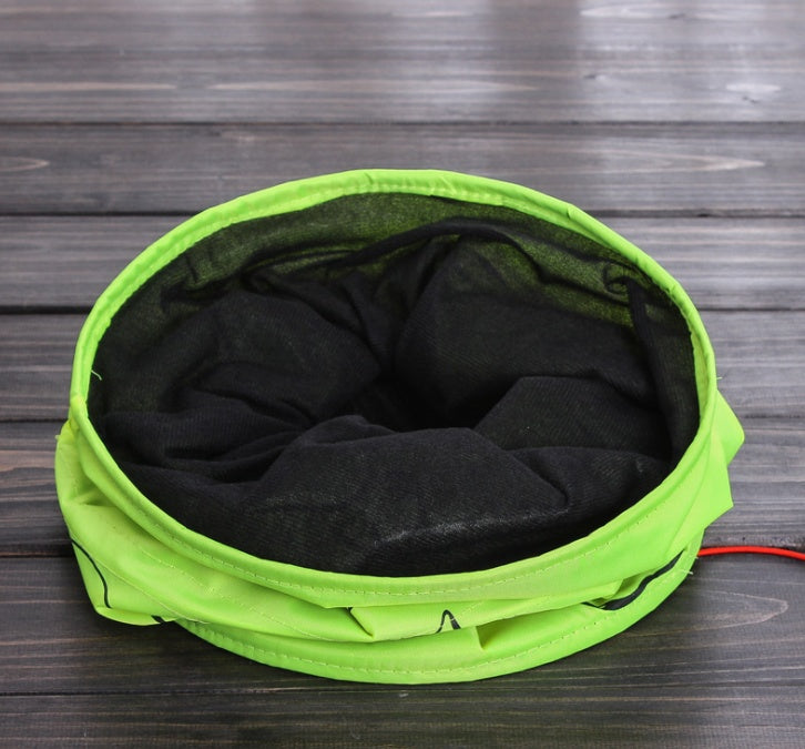 KFX-7924413 Foldable Cat Toy Tunnel with Printed Design for Fun and Easy Cleanup