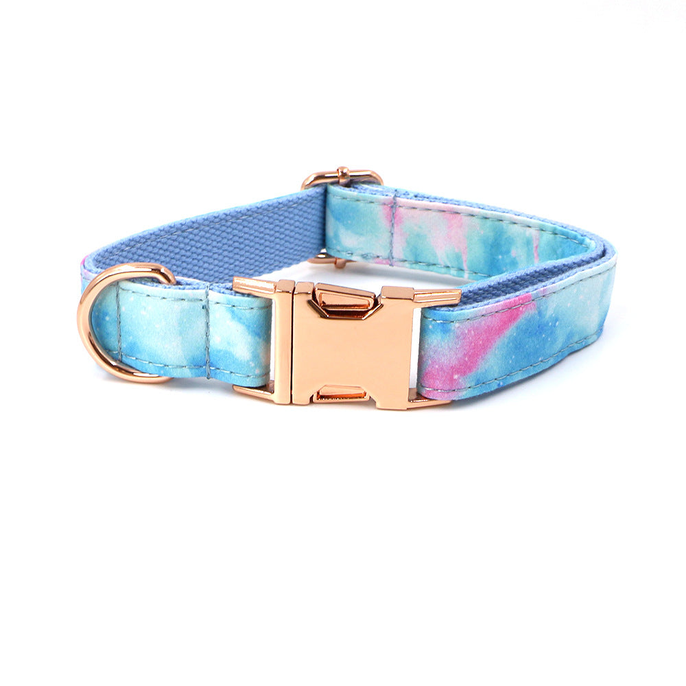 KFX-7924925 Rose Gold Polyester Pet Collar and Leash Set