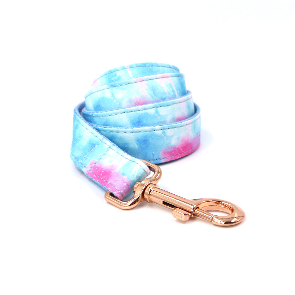 KFX-7924925 Rose Gold Polyester Pet Collar and Leash Set