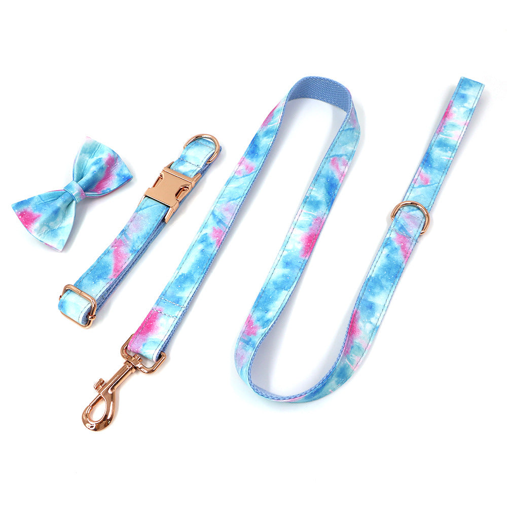 KFX-7924925 Rose Gold Polyester Pet Collar and Leash Set