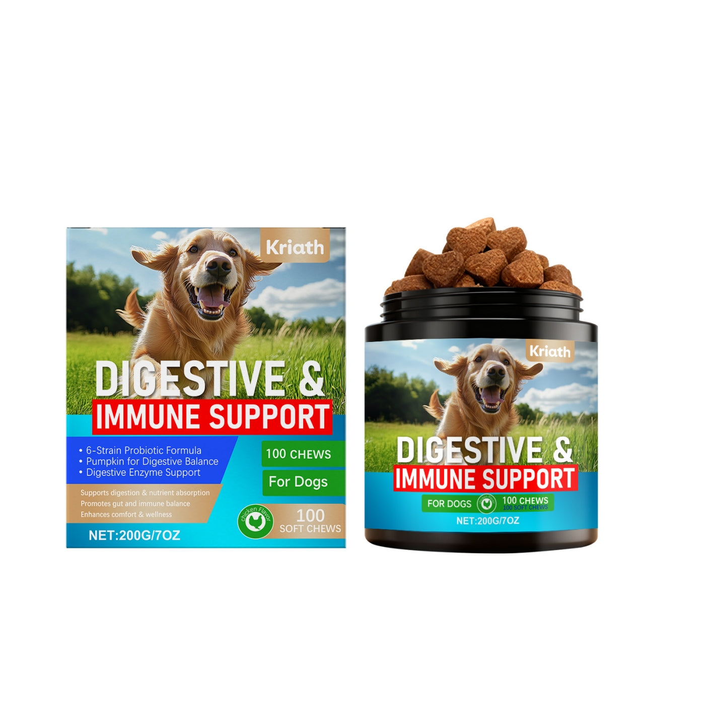 KFX-7925181 Dog Probiotic Soft Granules with Chicken and Beef for Digestive Health