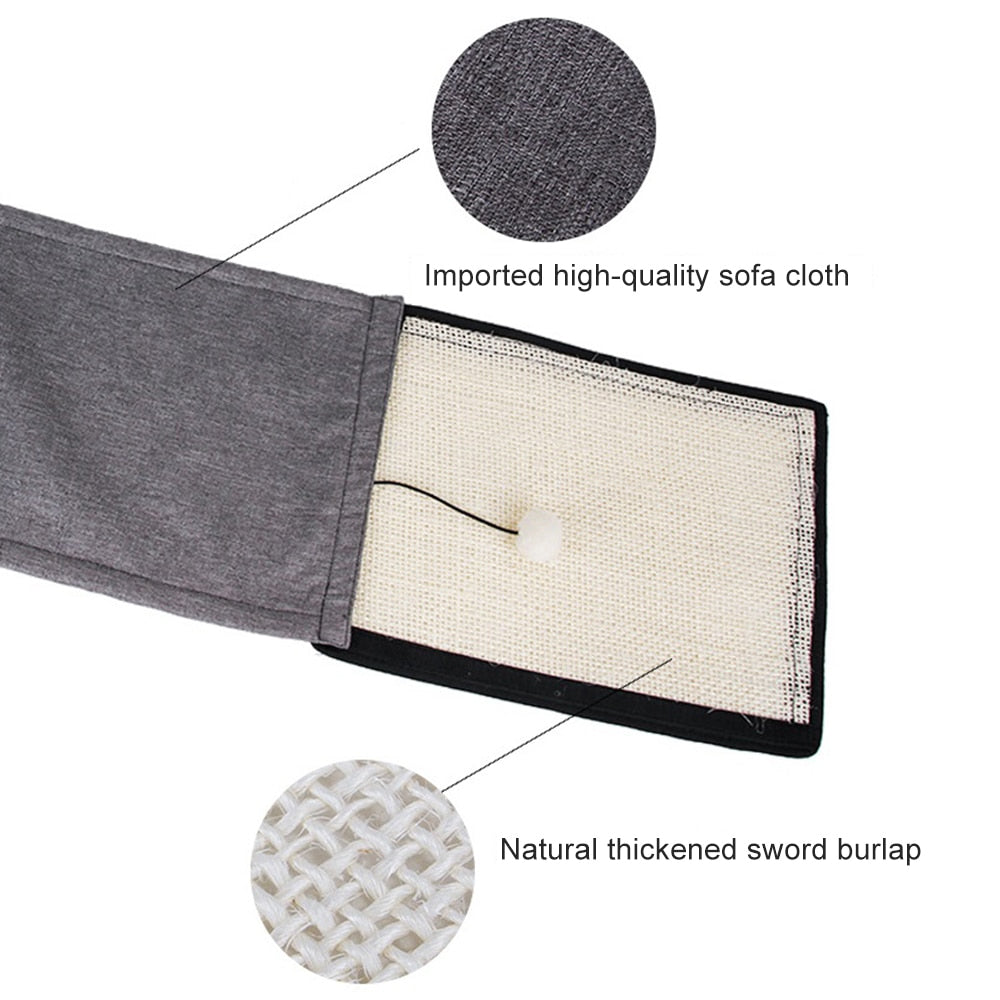 KFX-7925309 Cat Scratch Board with Sisal Pad for Furniture Protection and Nail Trimming