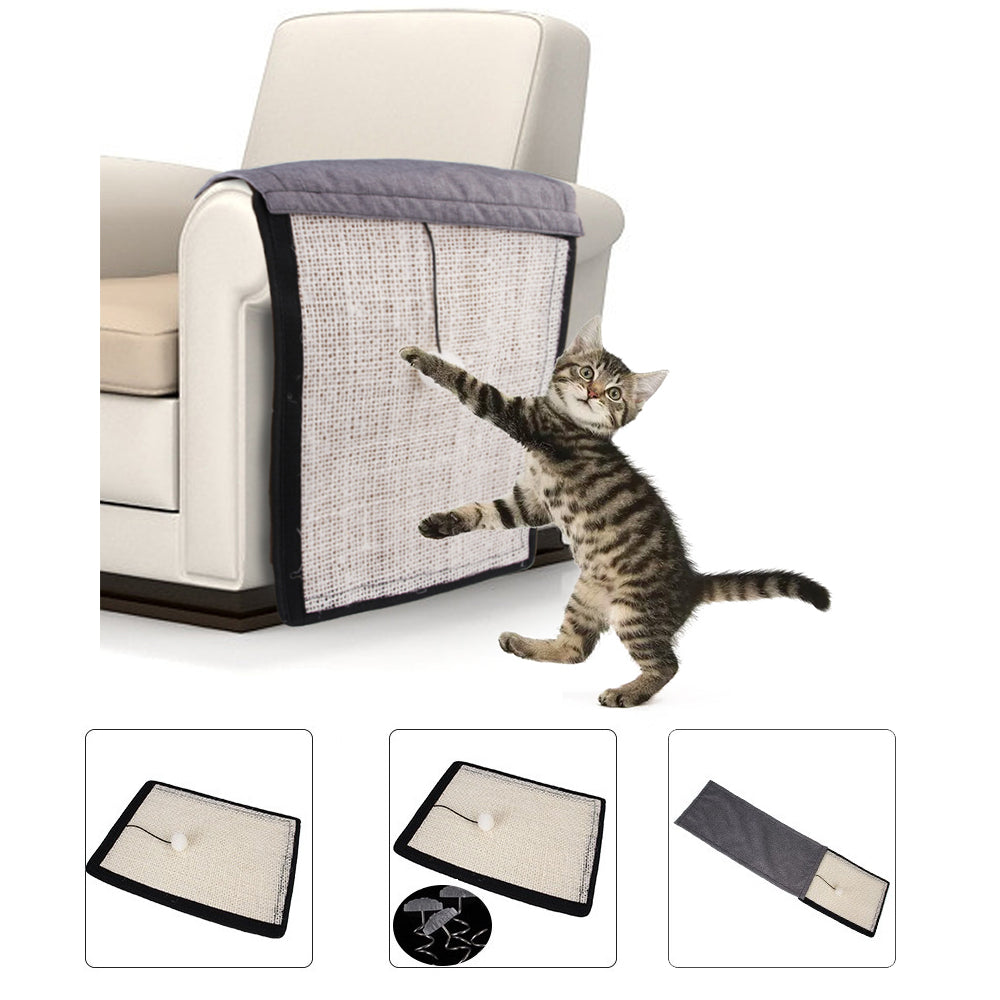 KFX-7925309 Cat Scratch Board with Sisal Pad for Furniture Protection and Nail Trimming