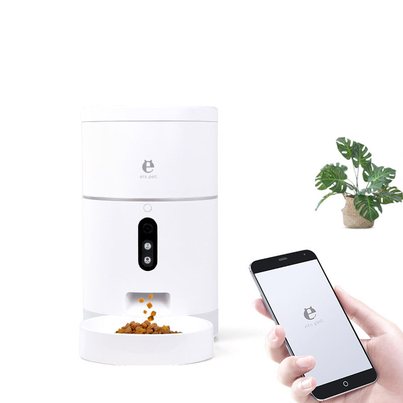 KFX-7928893 WiFi & Video Automatic Pet Feeder with Adjustable Serving Size and Medium Dry Food Compatibility