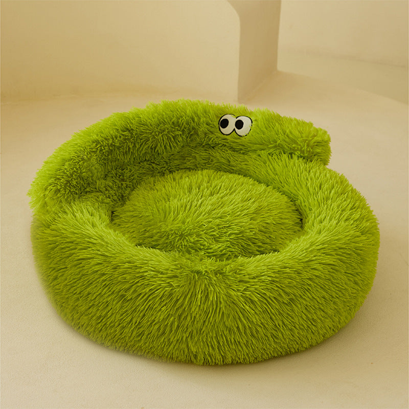 KFX-7929149 Warm and Cozy Nest for Cats and Small Dogs, All-Season Pet Bed, Easy to Clean Teddy Mat