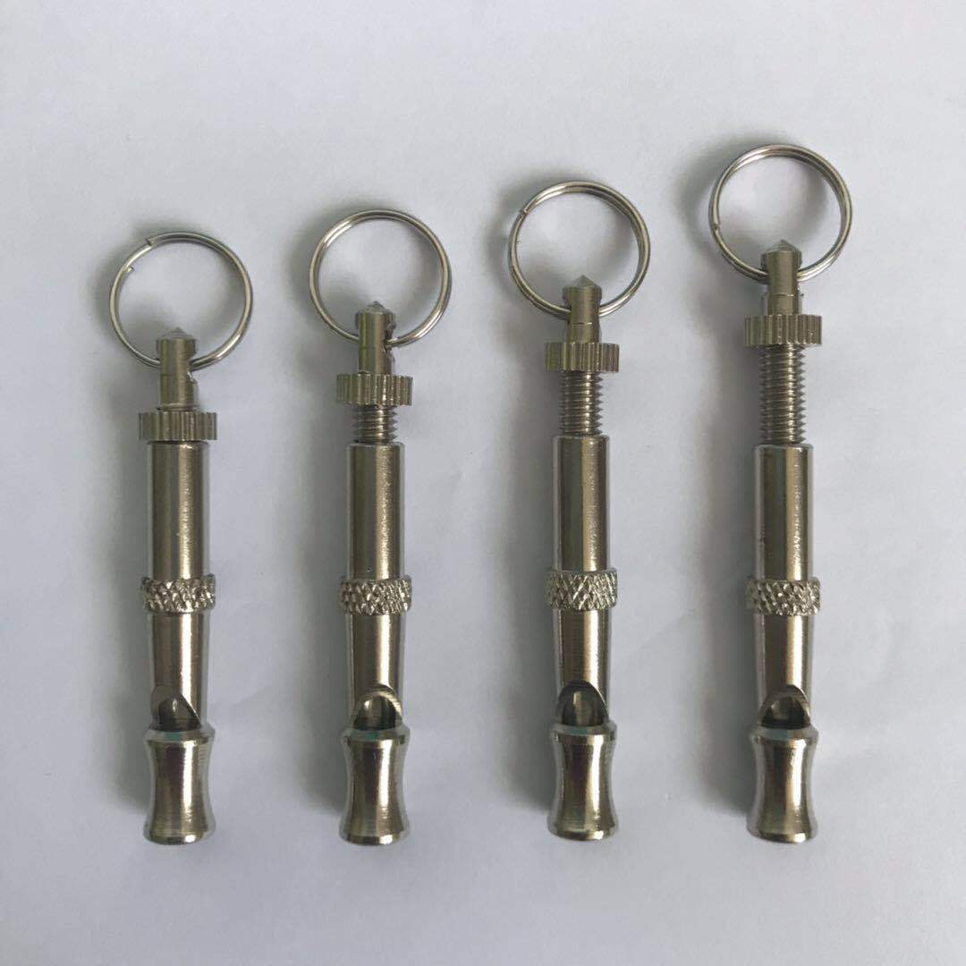 KFX-7929917 Silver Brass Dog Training Whistle with Durable Nickel Plating - 6.5CM Total Length