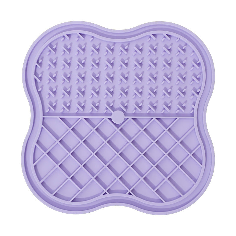KFX-7931069 Silicone Snack Catcher Dog Bowl - Available in Orange, Blue, Pink, and Purple - 20 x 20 cm
