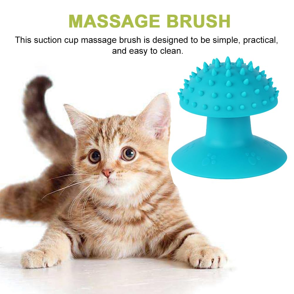 KFX-7932349 Self-Grooming Cat Brush and Massager for Long and Short Fur with Cat Mint Attachment