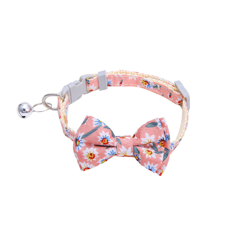 KFX-7932861 Plaid Bow Tie Collar for Small Dogs and Cats - Christmas Design with Quick Release and Bell