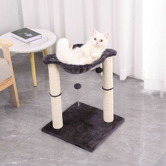 KFX-7934141 Cat Scratching Post with Integrated Nest - E1 Wooden, 40x40x54cm, Simple Design