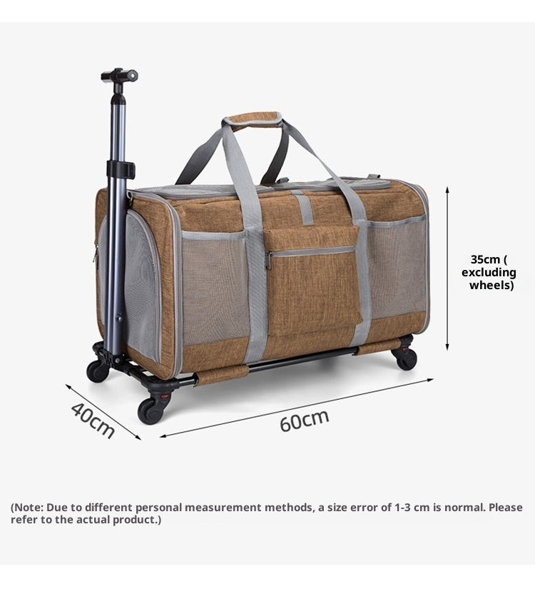 KFX-7934525 Portable Foldable Hand-held Cross-body Pet Carrier Bag with Breathable Fabric and Large Capacity
