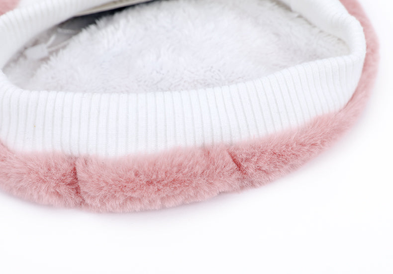 KFX-7937213 Cozy Pink Double-Sided Velvet Dog Outfit for Autumn and Winter