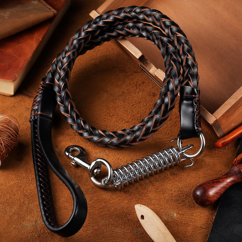 KFX-7940413 Durable Cowhide Pet Collar with Alloy Lock - Available in Multiple Sizes