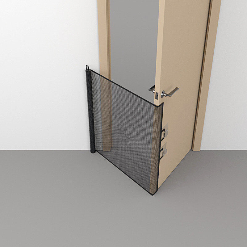 KFX-7942077 Retractable Dog and Baby Safety Gate for Stairs and Doorways, Adjustable 130CM x 78CM, Indoor/Outdoor Use
