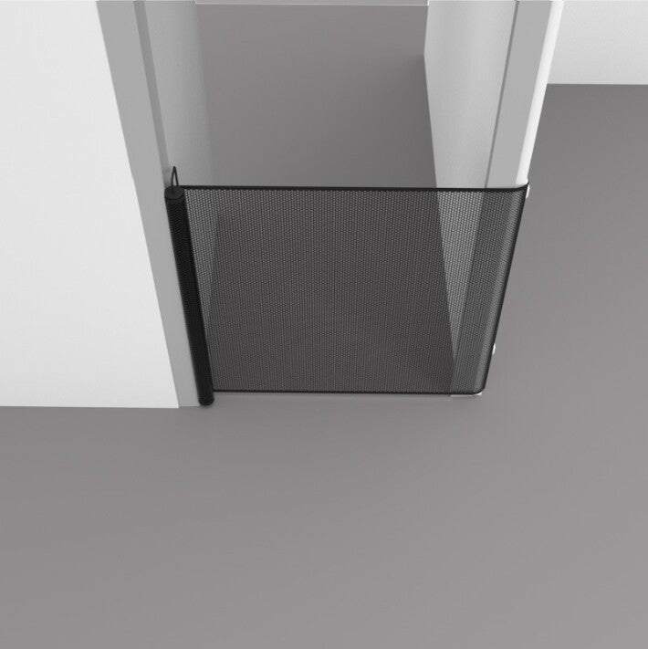 KFX-7942077 Retractable Dog and Baby Safety Gate for Stairs and Doorways, Adjustable 130CM x 78CM, Indoor/Outdoor Use