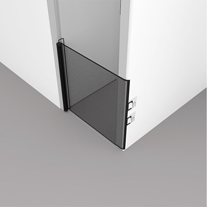 KFX-7942077 Retractable Dog and Baby Safety Gate for Stairs and Doorways, Adjustable 130CM x 78CM, Indoor/Outdoor Use
