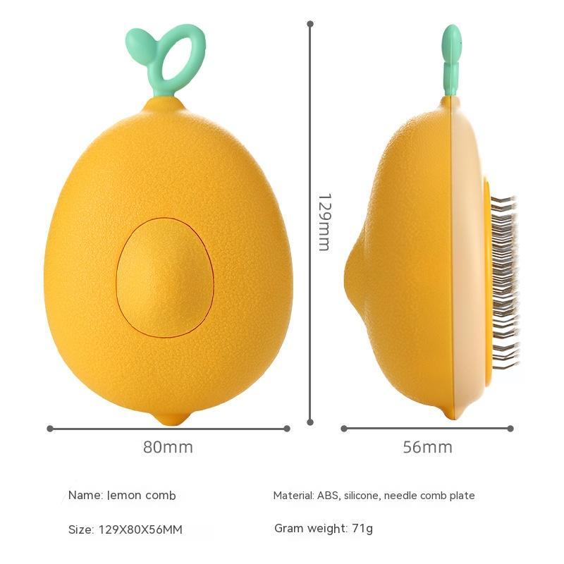 KFX-7942205 Avocado Shaped 2-in-1 Pet Grooming Tool for De-Shedding and Massage with Stainless Steel Needle