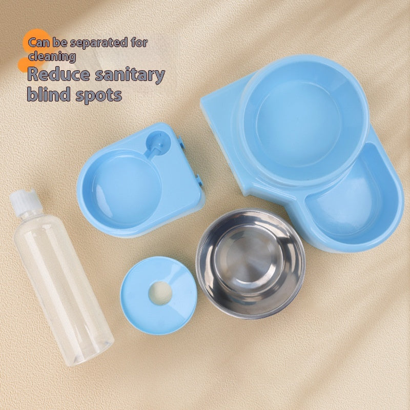 KFX-7942589 Automatic Removable Blue Plastic Cat Bowl with Water Feeder