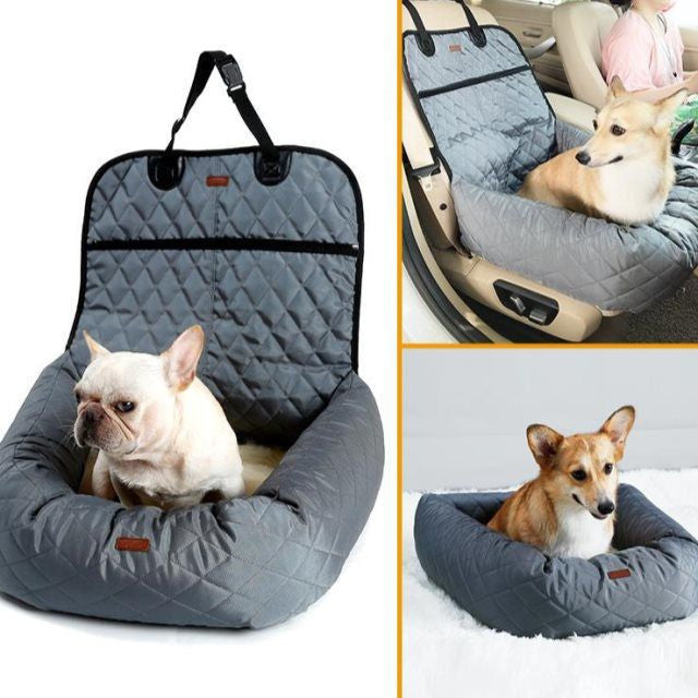 KFX-7942845 Pet Car Bed Pads for Dogs and Cats - Beige Cushion for Travel Comfort