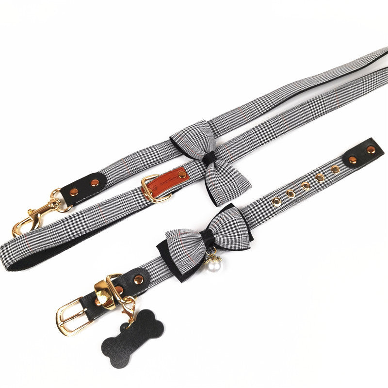KFX-7945661 Teddy Dog Leather Breast Strap Collar - Dark Khaki, Pink, Black, Sizes S-XL