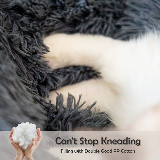 KFX-7946429 Plush Round Dog Bed for Small Dogs - Cozy Orthopedic Pet Nest with Anti-Slip Bottom and Easy Care