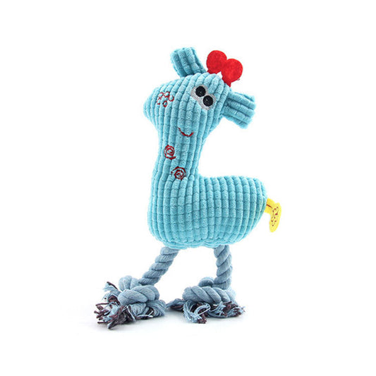 KFX-7947197 Brushed Velvet Vocal Flamingo Dog Toy - Wear-Resistant, Bite-Resistant Plush 35*15cm