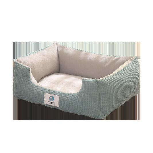 KFX-7950397 Washable Soft Pet Bed for Cats and Dogs - Foldable Winter Sleeping Mat, Multiple Sizes and Colors Available