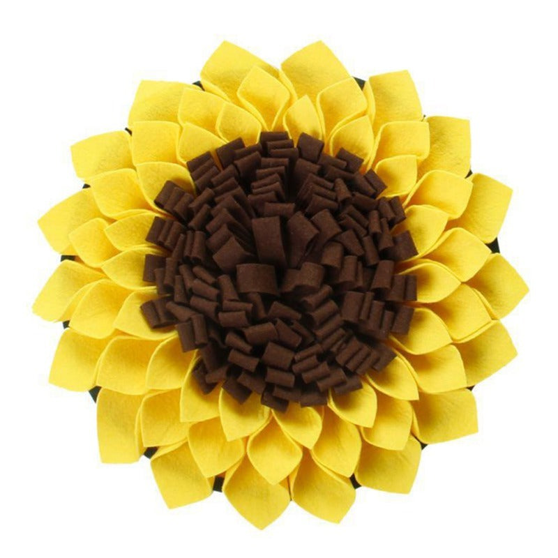 KFX-7950525 Washable Sunflower Snuffle Mat for Dogs - Non-Slip Slow Feeder, Nose Work Training, Energy & Stress Relief