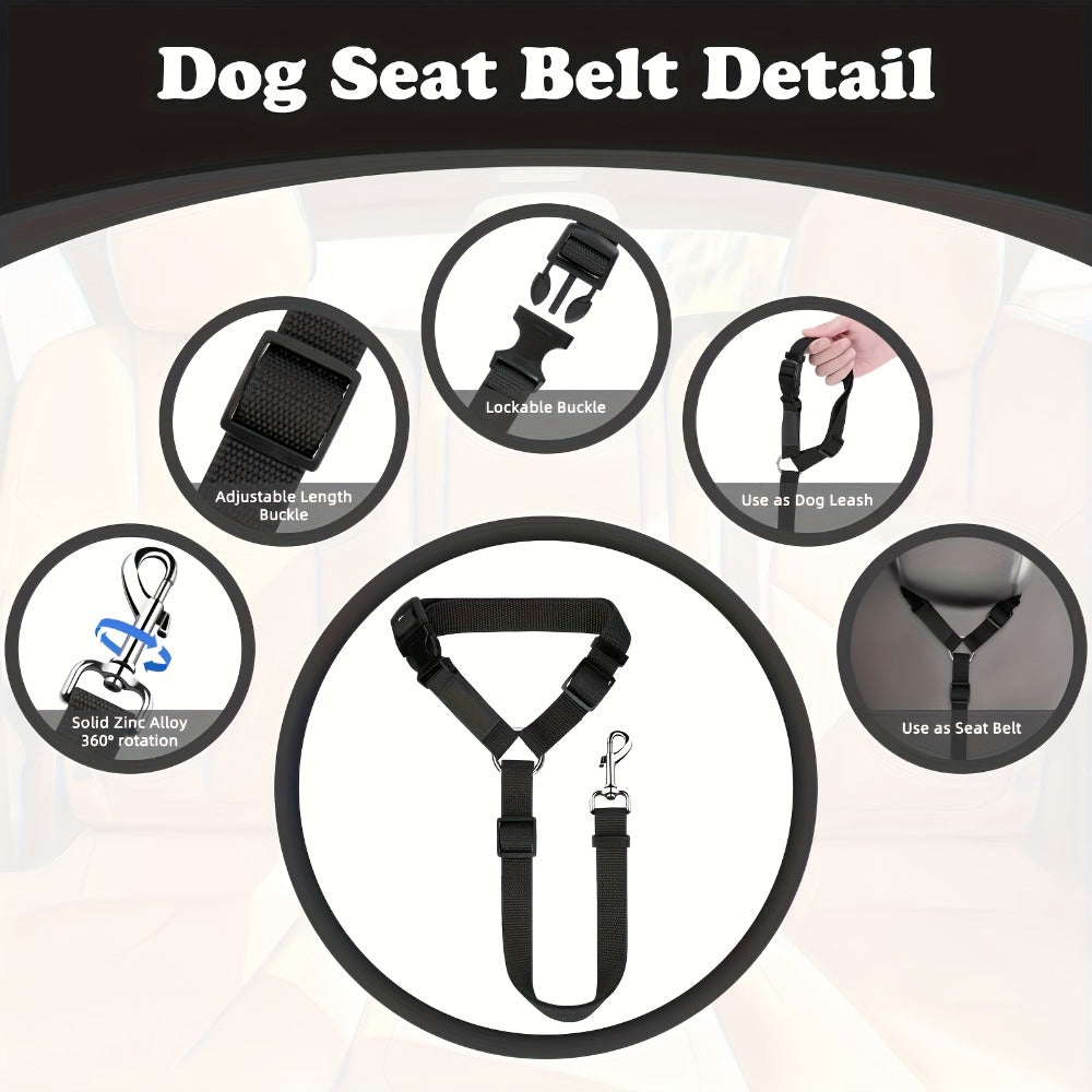KFX-7951933 Durable Two-Piece Dog Leash Set for Comfortable Travel and Outdoor Adventures
