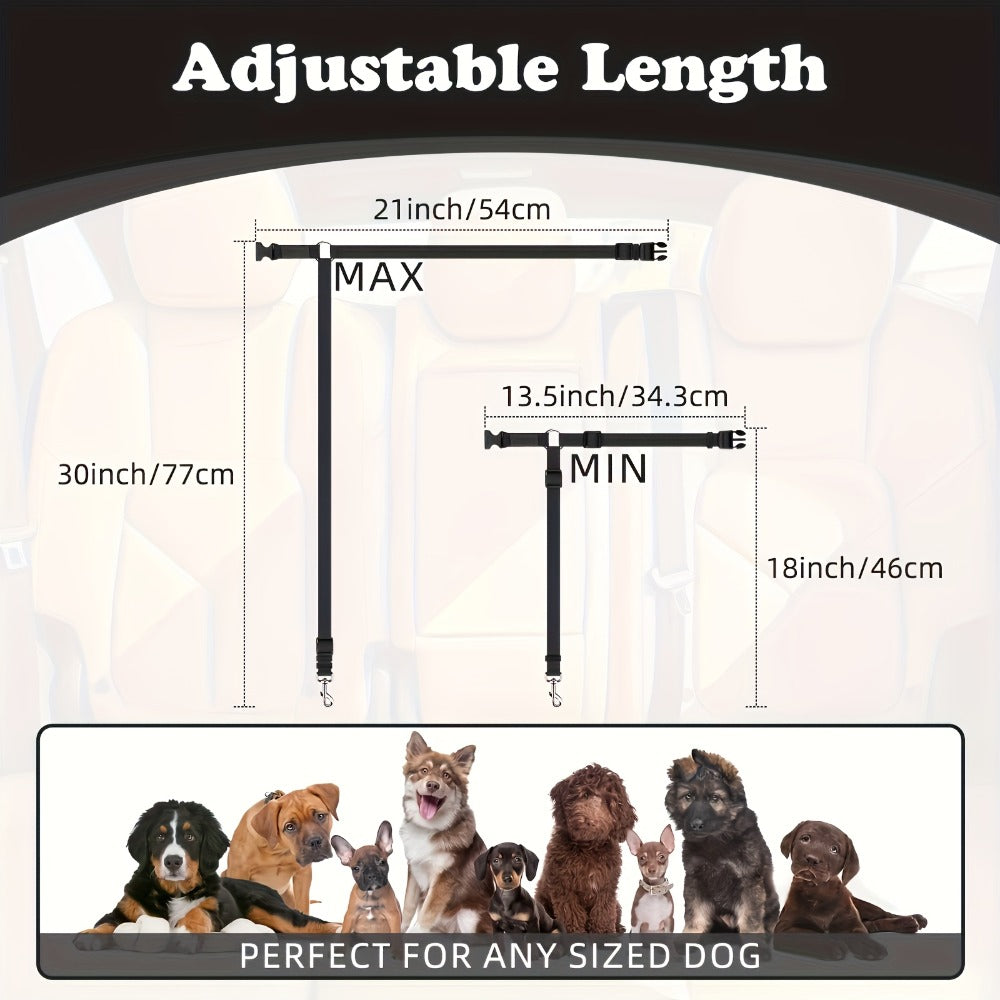 KFX-7951933 Durable Two-Piece Dog Leash Set for Comfortable Travel and Outdoor Adventures