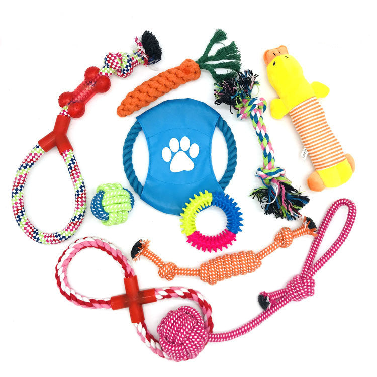 KFX-7952957 Durable Cotton Rope Toy Set for Dogs – Strong Bite Resistance