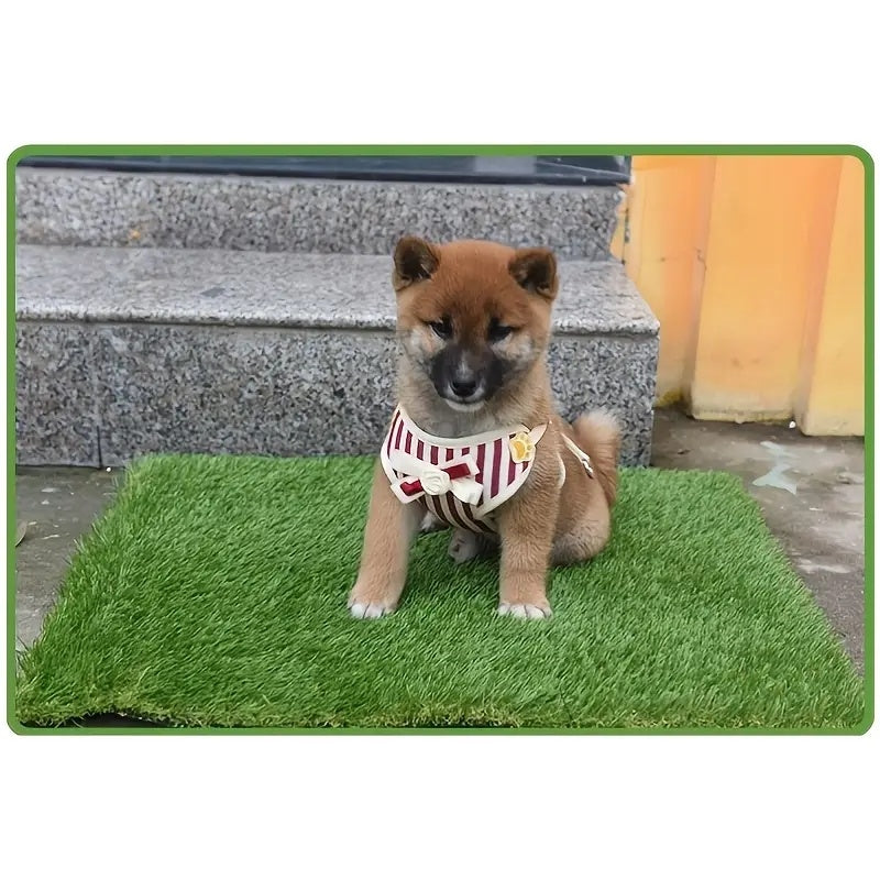 KFX-7955389 Washable Reusable Dog and Cat Toilet Training Mat with Artificial Grass - Available in Multiple Sizes