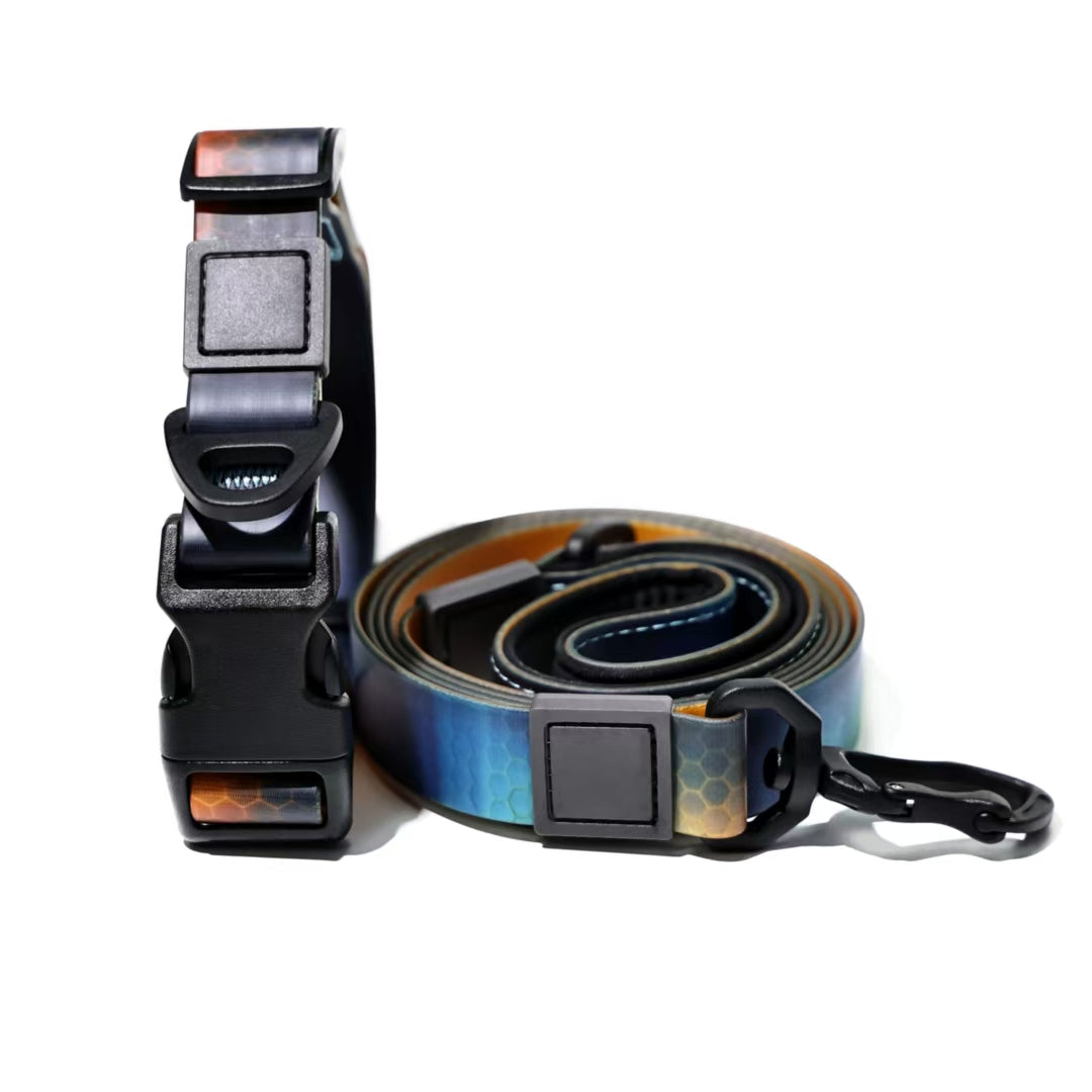 KFX-7957693 Waterproof PVC Coated Rubberized Traction Leash Set for Dogs