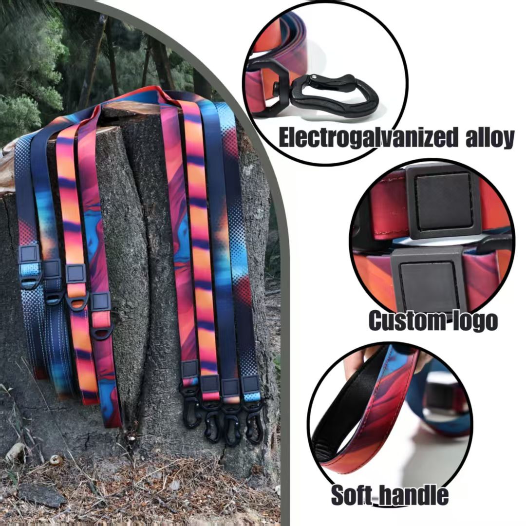 KFX-7957693 Waterproof PVC Coated Rubberized Traction Leash Set for Dogs