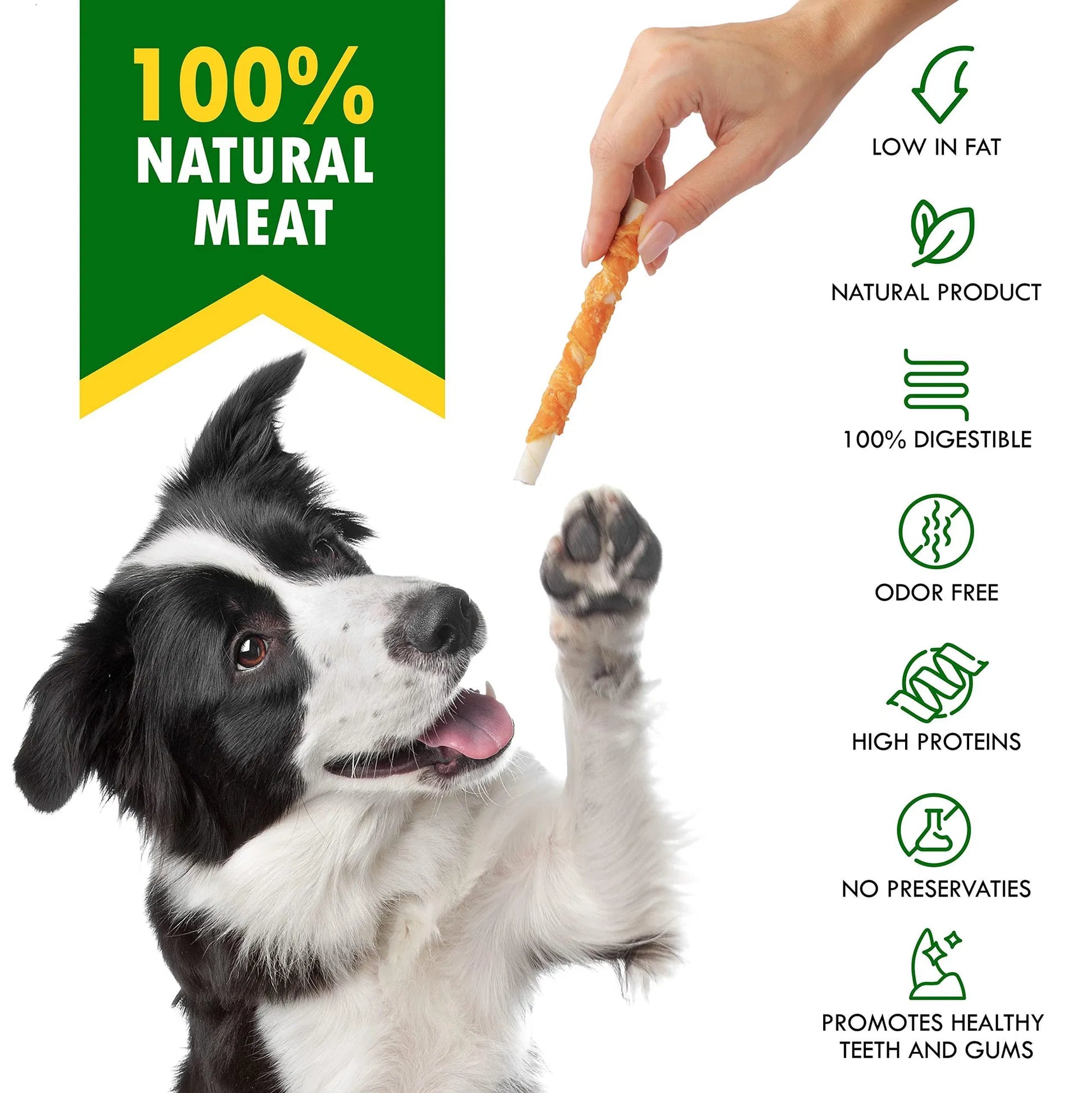 KFX-7957949 Chicken-Wrapped Dog Chew Sticks – Grain-Free, Organic, Human-Grade Natural Treats for Dogs of All Life Stages