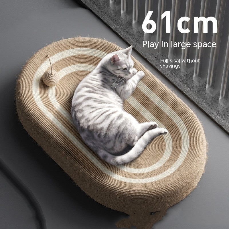 KFX-7958077 Extra Large Japanese Style Sisal Cat Scratch Board with Ears - 61cm x 40cm x 9cm