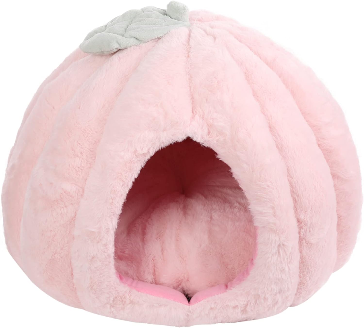 KFX-7959357 Cozy Pink Cat House - Soft Tent Cave with Removable Cushion Pad for Indoor Cats