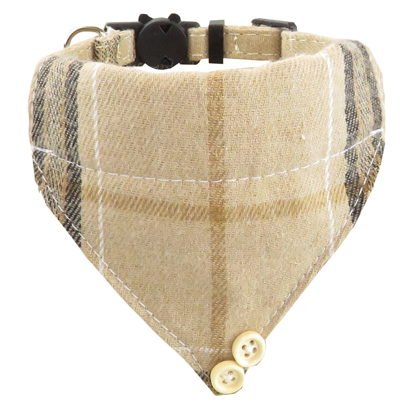 KFX-7960125 Classic Plaid Breakaway Cat Collar with Bowtie and Scarf, Adjustable Fit