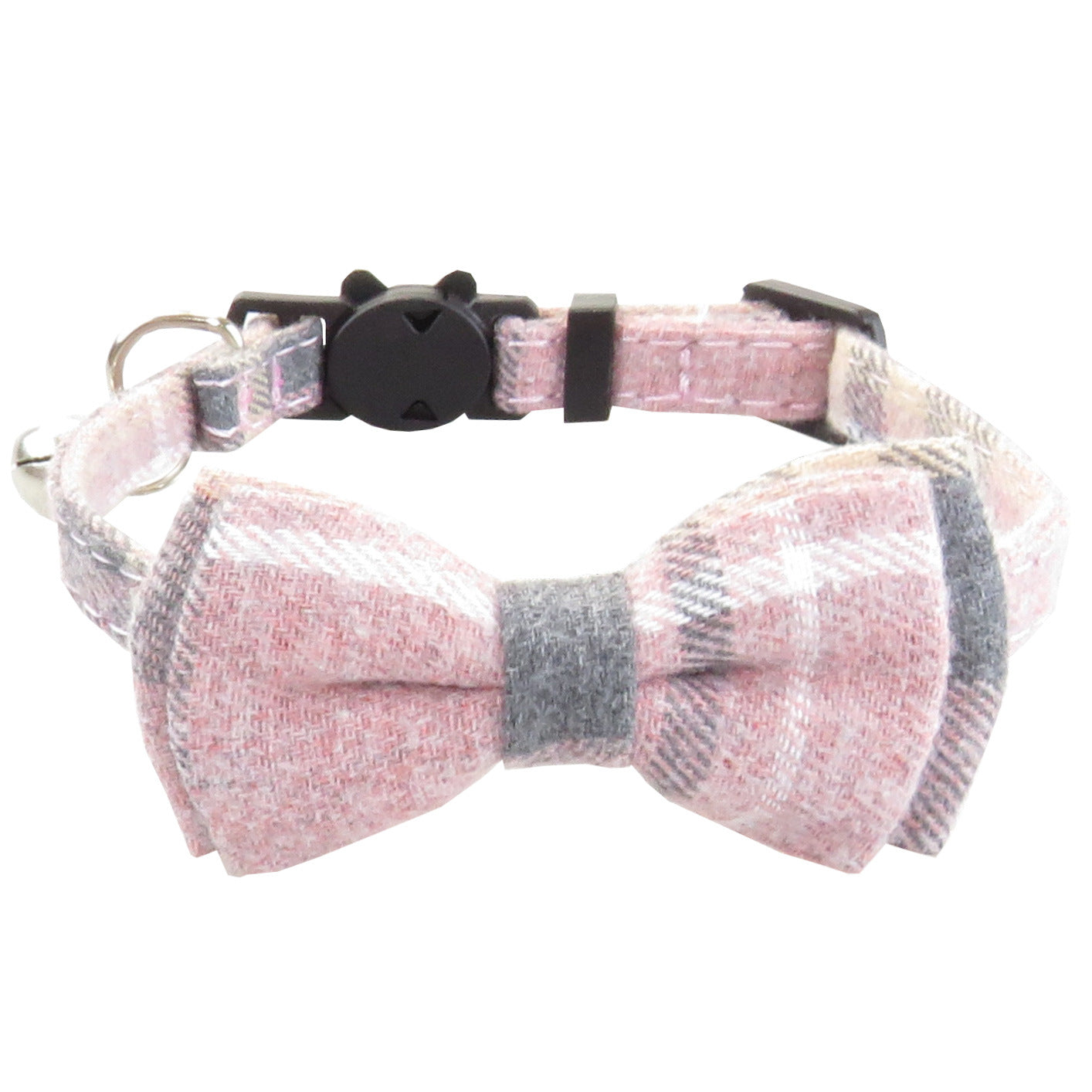 KFX-7960125 Classic Plaid Breakaway Cat Collar with Bowtie and Scarf, Adjustable Fit