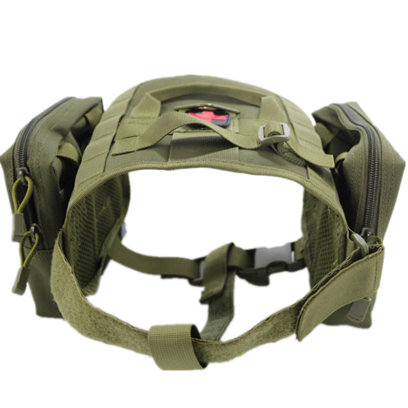 KFX-7962045 Tactical Pet Vest for Dogs, Made with Durable 1000D Nylon, Adjustable Size L 24x44cm, Bust 55-78cm