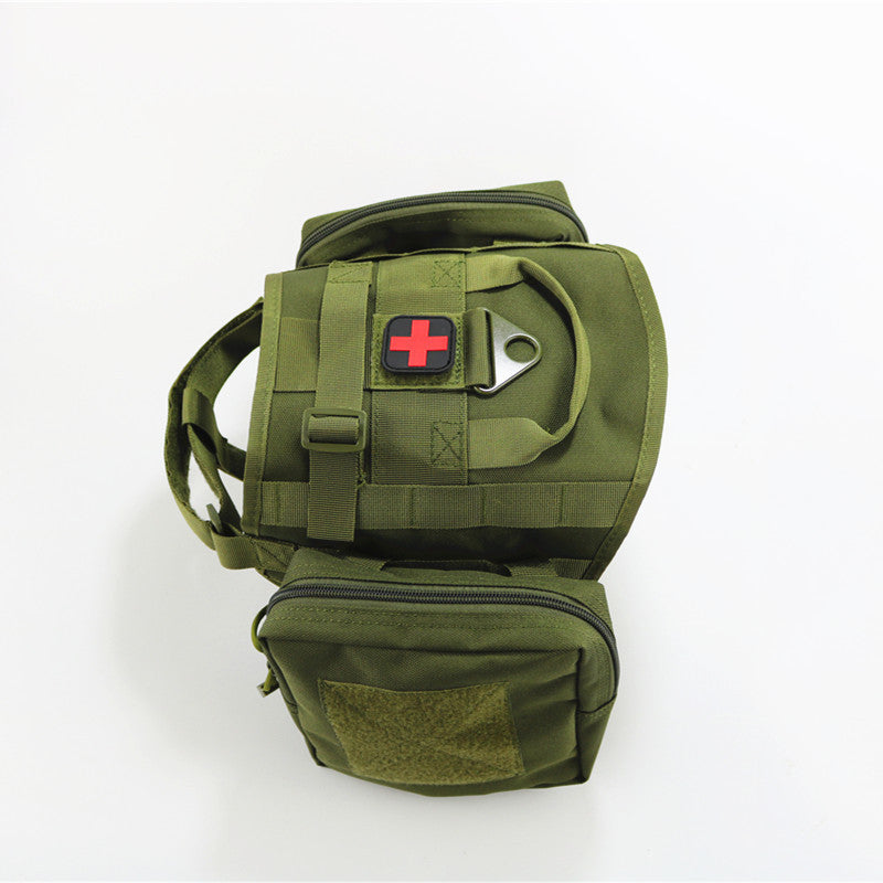 KFX-7962045 Tactical Pet Vest for Dogs, Made with Durable 1000D Nylon, Adjustable Size L 24x44cm, Bust 55-78cm