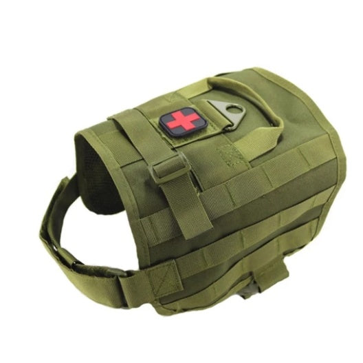 KFX-7962045 Tactical Pet Vest for Dogs, Made with Durable 1000D Nylon, Adjustable Size L 24x44cm, Bust 55-78cm