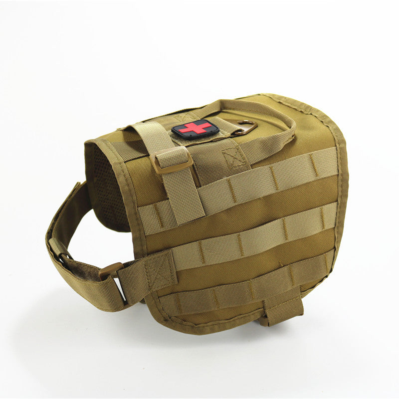 KFX-7962045 Tactical Pet Vest for Dogs, Made with Durable 1000D Nylon, Adjustable Size L 24x44cm, Bust 55-78cm