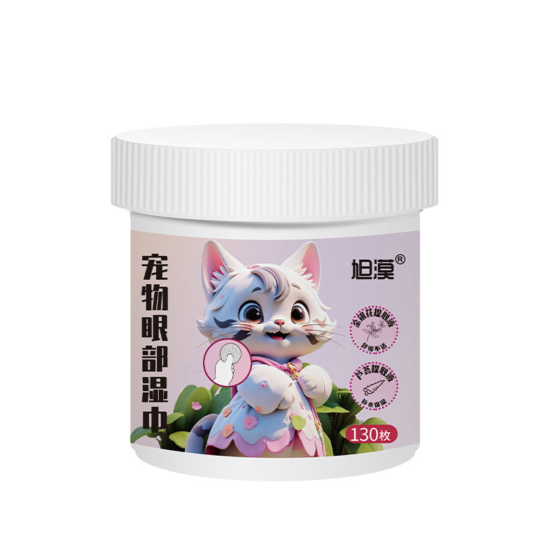 KFX-7965501 Pet Tear Removal Wet Tissue for Dogs and Cats - Non-Woven Fabric Cleaning Wipes