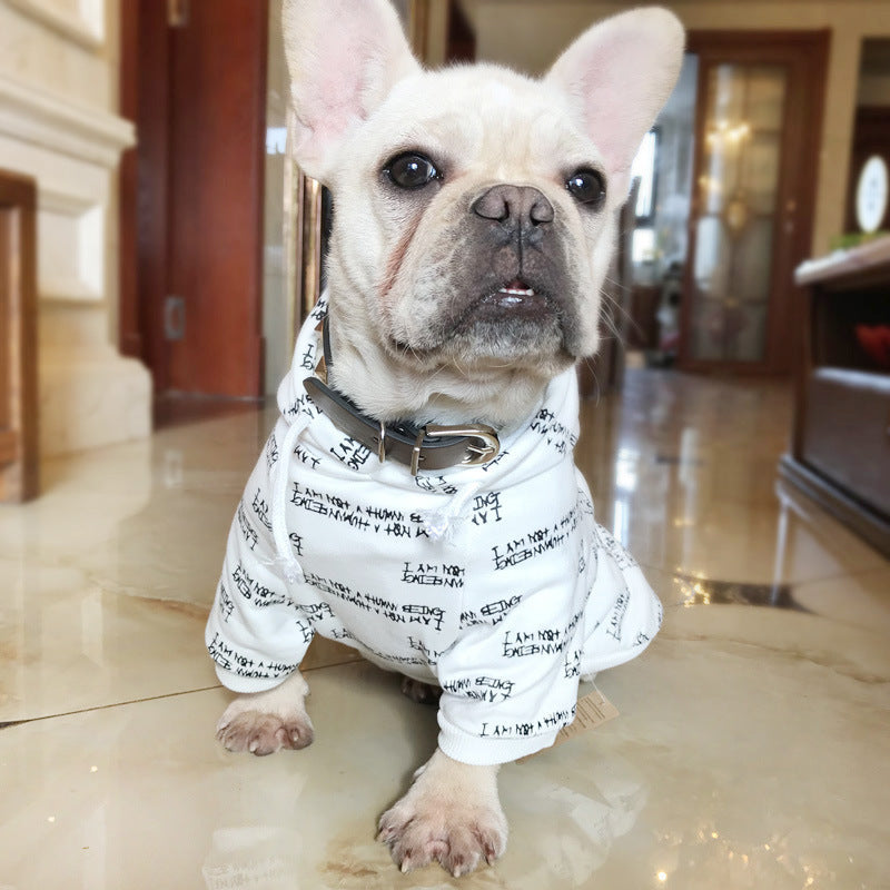 KFX-7971773 Stylish Cotton Sweatshirt for Dogs in Black, White, and Red - Multiple Sizes Available