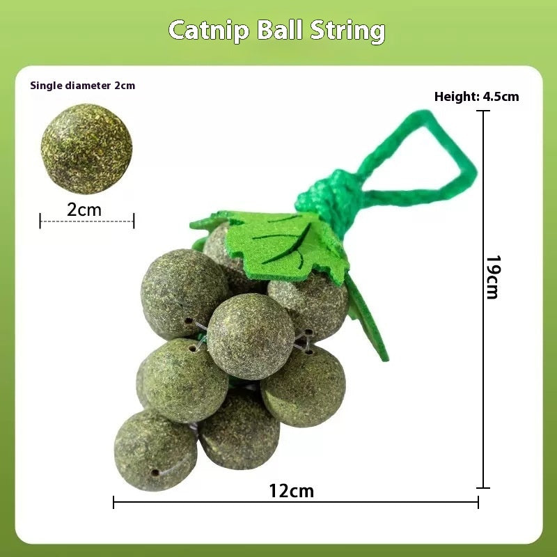 KFX-7972029 Mint Flavor Grape Cluster Teaser Molar Cat Toy for Interactive Play