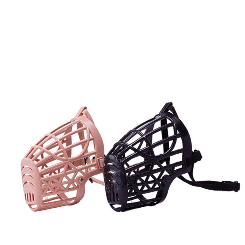 KFX-7973053 Breathable Anti-Bite and Anti-Barking Soft Plastic Dog Mouth Cover in Solid Colors